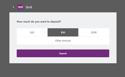 Select the Desired Deposit Amount