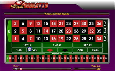 Pinball Roulette Main Screen