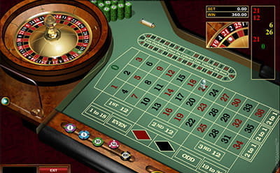 traditional european roulette table