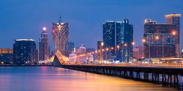 The Macau Casino City Skyline